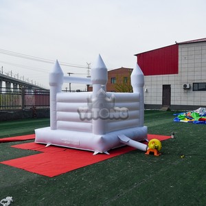 White Bounce House Bouncy Castle <strong>Slide</strong> <strong>Small</strong> Outdoor PVC Garden Party <strong>Inflatable</strong> Bouncer Jumping Castle - Product Image 3