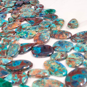 Est rrade ryhrysocolla hathattuckite aboabochon Holot de ryhrysocolla ememstone Fo Jewelry - Product Image 6