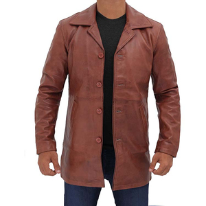 Nouvel arrivage Prix de gros Manteau en cuir de haute qualité pour hommes, coupe ajustée, respirant, nouveau manteau en cuir élégant et confortable - Product Image 2