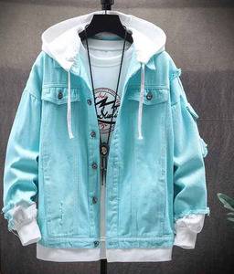 Nouvelle Veste Chemise Homme Tendance Décontractée en Jean Lavé Uni Coton Manches Longues Style Rétro Ample Personnalisable pour le Travail - Product Image 1