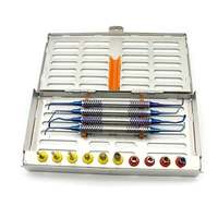 Kit de chirurgie implantaire dentaire Fida International en acier inoxydable manuel, réutilisable, certifié ISO, avec embouts, forets, élévateur de sinus