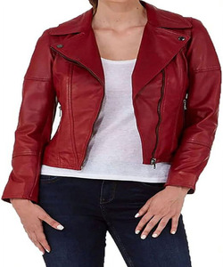 Nouvelle arrivée de vestes en cuir véritable pour femmes, conception d'impression de mode personnalisée, approvisionnement en gros à bas prix en vrac - Product Image 4