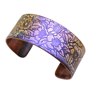 2025 Florida New Year Copper <b>Indian</b> 10mm Wide Hammered <b>Bangle</b> Green artisan <b>Indian</b> bracelet Handcrafted Copper Jewelry - Product Image 3