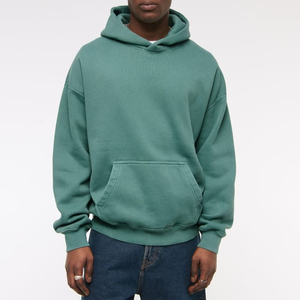 Sweat-shirt à capuche lourd 420 Gsm SANS cordon personnalisé Homme Déchiré surdimensionné - Product Image 1