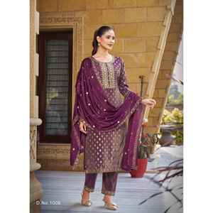 Nuevo lanzamiento Trabajo de bordado festivo Kurta Pent Ropa india y pakistaní con hermosos detalles de bordado - Product Image 1