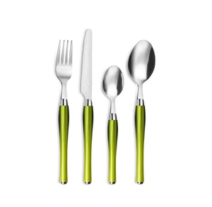 Juego de Cubiertos de Acero Inoxidable de Calidad Estándar con Mango de Resina, Cuchara, Tenedor y Cuchillo en Cubiertos para Diferentes Ocasiones - Product Image 1