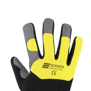 ถุงมือนิรภัยสำหรับงานอุตสาหกรรมทนทานป้องกันการลื่นอุปกรณ์ป้องกันการก่อสร้างเครื่องมือช่างพร้อมซับผ้าฝ้ายโพลีเอสเตอร์สำหรับการขับขี่ - Product Image 4