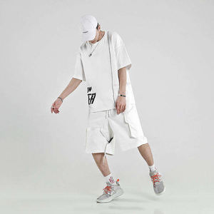 T-shirt personnalisé sérigraphié lourd 230gsm 100% coton T-shirt uni pour hommes Style de rue - Product Image 2