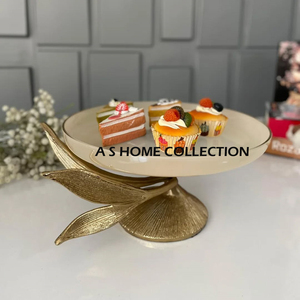 Meilleur prix Lot de 4 bols en bois marron faits à la main Plat de service élégant à base de métal en aluminium décoratif pour la maison - Product Image 4