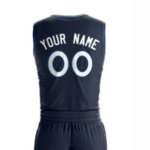Ensembles de maillots de basket-ball réversibles imprimés par transfert thermique personnalisés, vêtements d'équipe en maille vierges, unisexe, service OEM, 100% polyester - Product Image 3