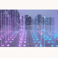Fuente de Agua para Piso Seco de Bajo Precio, Acero Inoxidable, Luces de Colores para Niños