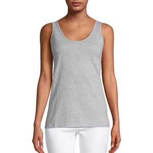 Camiseta sin mangas de moda para mujer con logotipo personalizado al por mayor, ropa deportiva transpirable para gimnasio, camiseta sin mangas de algodón 100% para entrenamiento de niñas para mujer - Product Image 1