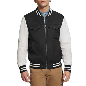 Chaquetas Bomber para Hombre, Nueva Moda, Precio Bajo, Estilo Clásico de Béisbol, Ropa de Abrigo de Invierno, Chaqueta Universitaria, Color Negro, Cierre de Cremallera, Cuello Alto - Product Image 5