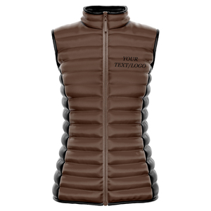 Nuevo y elegante Chaleco de invierno con cuello alto y cremallera frontal cómodo chaleco hinchado de tela suave con 2 bolsillos con cremallera - Product Image 4