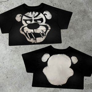 Camiseta corta transpirable antiarrugas de secado rápido para hombre, 100% algodón, peso pesado, de gran tamaño, estilo Hip Hop - Product Image 4