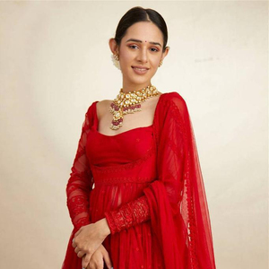 Beau haut ethnique de qualité supérieure et georgette lourde Plazzo avec tenue de travail entièrement brodée (entièrement cousue) - Product Image 1