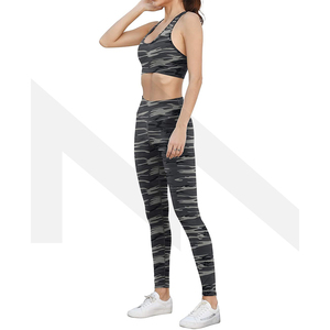 Ensemble de sport pour femme, prix usine, leggings taille haute et soutien-gorge de yoga sublimés, vêtements de sport - Product Image 1