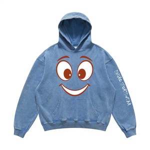 Sudadera con capucha de algodón para hombre Boxy de alta calidad 500 GSM cálido y personalizado impreso bordado Boxy Heavyweight Hoodie - Product Image 1