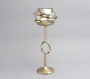 Home Accent Wedding Decor Table Centerpieces Gold Metal <b>Candle</b> Holder for Candlestick in <b>Bulk</b> Quantity Fancy <b>Candle</b> Stand - Product Image 2