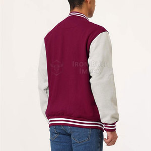 Chaqueta Letterman de alta calidad para hombre con cuello levantado último diseño logotipo frontal recubierto transpirable bajo MOQ - Product Image 2