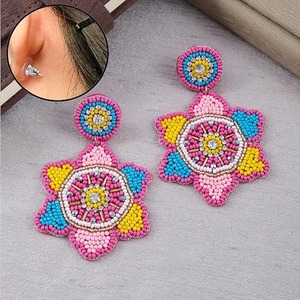 Pendientes de Alta Calidad para Niñas y Mujeres, Bordados a Mano con Cuentas, Nuevo Diseño, Artesanía JAVED, para el Día de San Valentín y Navidad - Product Image 3