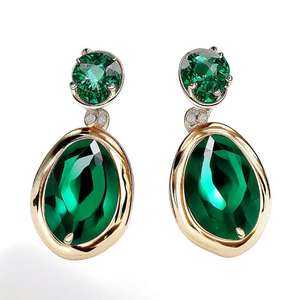 Pendientes colgantes chapados en rodio clásicos personalizados para mujeres y niñas para fiestas y bodas - Product Image 6