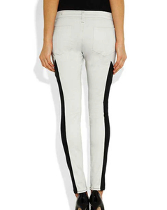 OEM Custom White Ladies Long <b>Leather</b> Biker Pant Breathable <b>Plus</b> <b>Size</b> Casual Streetwear Straight Hip Hop <b>Trousers</b> for Women - Product Image 3