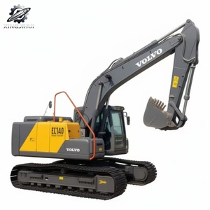 Excavatrice sur chenilles Volvo EC140 d'occasion, 14 tonnes, godet de 0,6 m³, marque suédoise d'origine, excavatrice de construction de taille moyenne, faible nombre d'heures, certifiée CE - Product Image 1