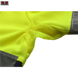 2024 Long Sleeve Custom Hi Vis Shirt Men 100% Polyester Breathable <b>Reflective</b> Polo Shirt <b>Top</b> Products - Product Image 4