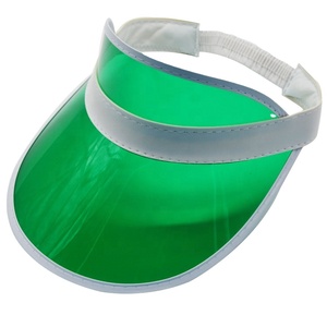 Chapeau de protection solaire en plastique pvc vert en gros Chapeau de pare-soleil pour vélo Chapeau de sport - Product Image 3