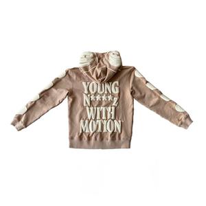 Chándales de peso pesado Sun Faded Distressed Vintage Puff Print Oversized Drop Shoulder Streetwear Custom Logo Pullover Hoodies - Product Image 6