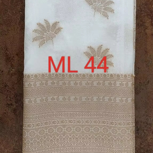 Sari elegante de nailon suave y liso para adultos Elegante y cómodo para fiestas y cualquier ocasión - Product Image 1