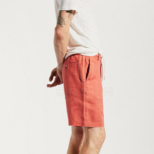 Pantalones cortos de hombre de algodón 100% de alta calidad al por mayor personalizados último diseño de cintura media patrón sólido ropa informal servicio OEM - Product Image 4