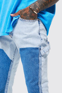 OEM 2026 Wholesale Customized Export Quality Latest Slim Rigid Flare Panel Distressed Men Jeans - Product Image 3
