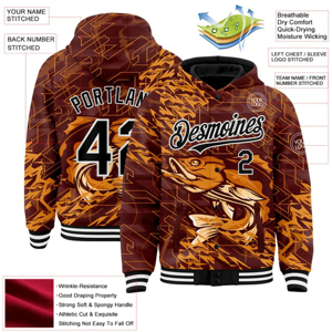 Sweat-shirt d'équipe pour hommes en gros personnalisé, de haute qualité, sport, 100% polyester, pour impression par sublimation complète, couleur bleue - Product Image 2