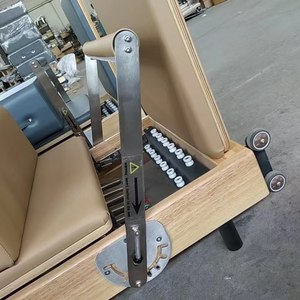 Reformer de Pilates de madera de roble duradera, plegable, rosa, con 6 resortes, plataforma de salto con asiento y almacenamiento, para entrenamiento de equilibrio vertical y fortalecimiento del core. - Product Image 4