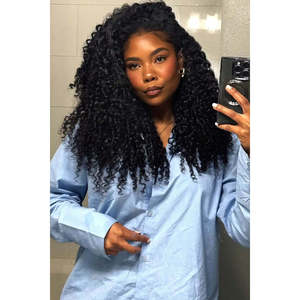 ผมบราซิลเลี่ยนเรมี่แบบหยิกสไตล์พม่า พร้อมปลายผมแบบเกลียว สำหรับต่อผมแบบโครเชต์ น้ำหนัก 100 กรัม - Product Image 2