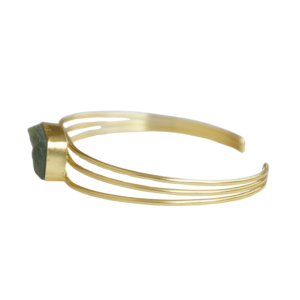 Brazalete Minimalista de Latón Ajustable Chapado en Rodio, Joyería de Moda Unisex Hecha a Mano, Lista para Enviar al por Mayor - Product Image 3