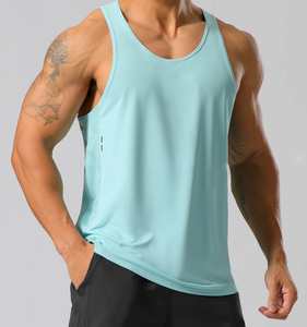 Débardeurs en coton pour homme, vêtements de sport tricotés à séchage rapide pour l'entraînement musculaire et la musculation - Product Image 1