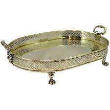 Plateaux de service faits à la main en laiton de qualité royale différents laiton brillant métal argent fini pour la décoration intérieure Restaurant fête hôtel - Product Image 2