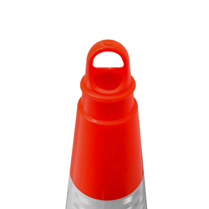 Cône de signalisation routière réfléchissant en PVC de 75 cm avec double base lestée pour la sécurité routière - Product Image 4