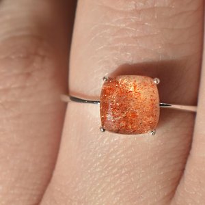 Anillo de Plata de Ley 925 con diseño único de piedra solar dorada, joyería fina de cumpleaños, regalo de aniversario, venta al por mayor a granel - Product Image 5