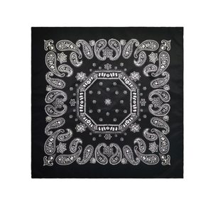 Bandanas carrées en coton personnalisées avec logo imprimé, styles multiples, vente en gros - Product Image 2