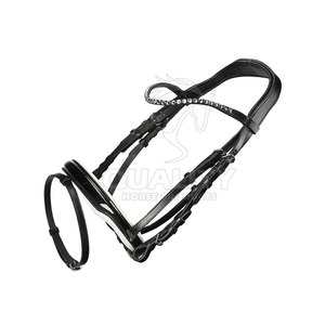 Bride de cheval fabriquée au Pakistan, la conception rembourrée douce offre un contrôle doux et une bride de cheval confortable - Product Image 2