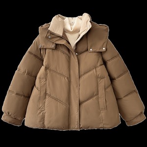 Veste rembourrée en coton d'hiver décontractée pour femmes Design populaire avec col montant caractéristique coupe-vent fermeture à glissière personnalisable en gros - Product Image 5