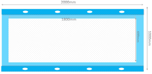 100*200Cm Wegwerp Underpad Super Patiënt Transfer Sheet Met 8 Handgrepen En Absorberende Kern - Product Image 2