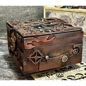 Joyero decorativo de madera Vintage, organizador elegante hecho a mano, perfecto para tocador, dormitorio, oficina y uso de regalos de la India - Product Image 1