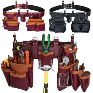 กระเป๋าเครื่องมือหนังงานหนักพร้อมหูหิ้วเสริมความแข็งแรง เหมาะสำหรับงานซ่อมแซมอุตสาหกรรมและงานช่างเทคนิค - Product Image 1