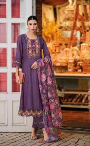 Lo último en seda viscosa pura con trabajo de hilo Kurtis de trabajo simulado y trabajo manual con pantalón de seda pura y Dupatta de impresión digital - Product Image 6