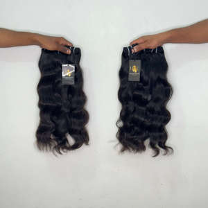 Cabello virgen 100% puro sin procesar de templo indio, mechones de cabello liso y ondulado de seda de templo sin procesar, mechones de cabello rubio 613 sin procesar. - Product Image 1